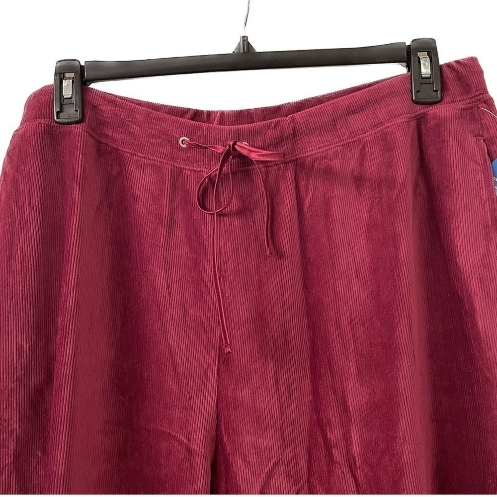 KAREN Scott Sport Wineberry Ribbed Pants Loungewear Pants Size XL/18 - Picture 4 of 6